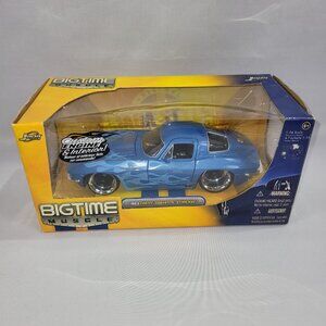 Jada Toys 1963 Corvette Stingray Blue Flames 1:24 Scale Diecast Muscle Car